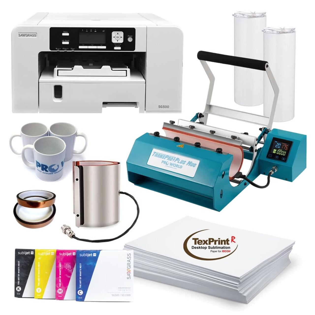Mug Starter Package Heat Press Sawgrass Sublimation Printer